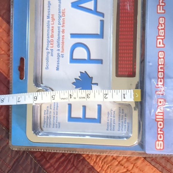 SCROLLING LICENSE PLATE FRAME new sealed in package w/ remote control unit - Picture 12 of 17